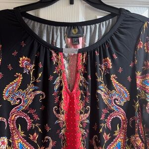 Collection B Multicolor Paisley Blouse